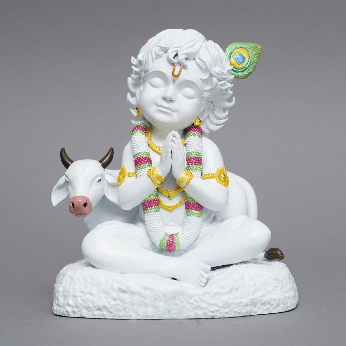 Baal Krishna with Cow 8 CM