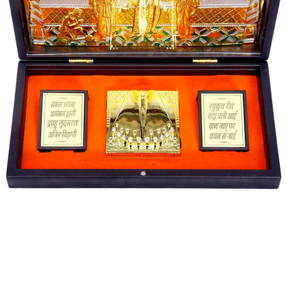 Ram Darbar Pocket temple for gifting and Home Decor Brown