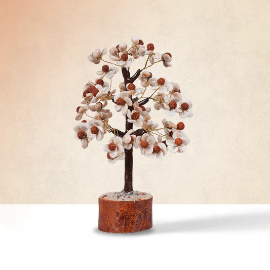 Gomti Chakra Tree with Rudraksha - Spiritual Blessings