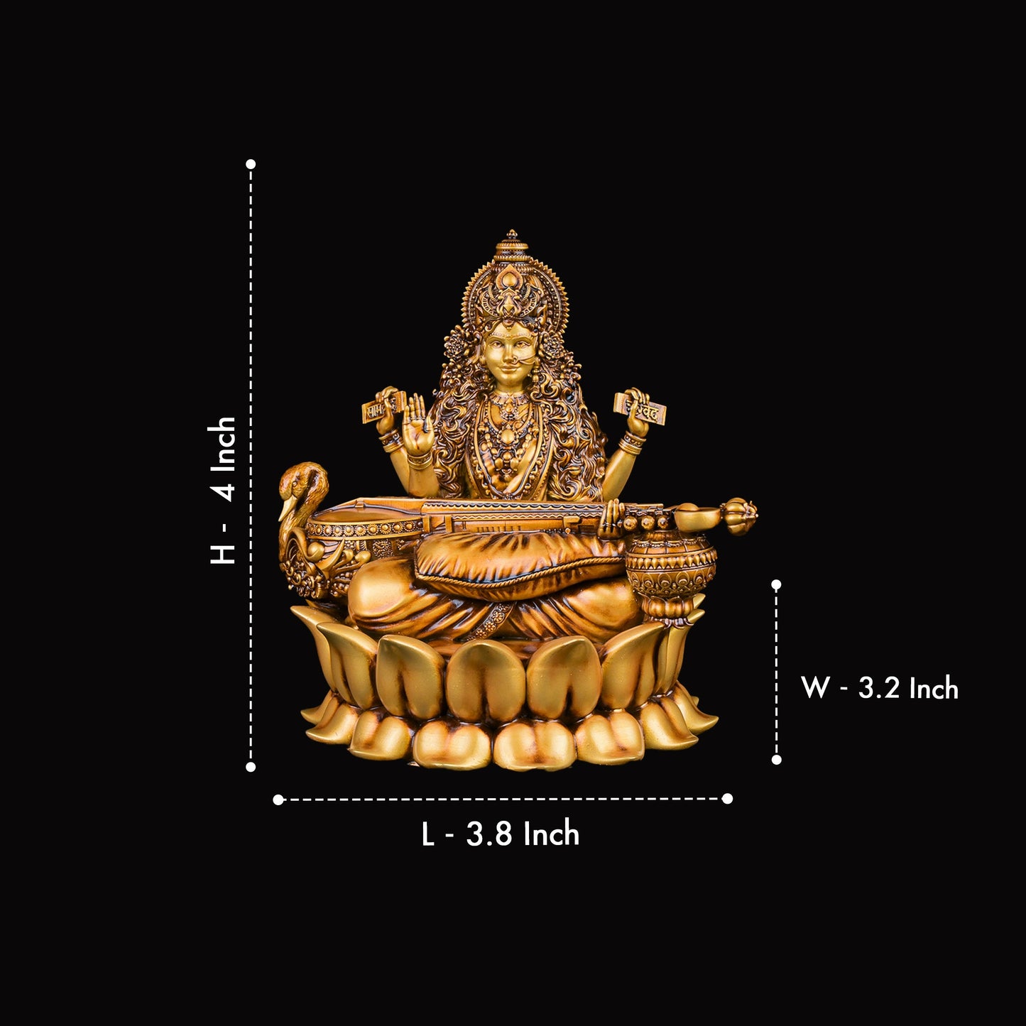 Veena Vadini Saraswati Car dashboard