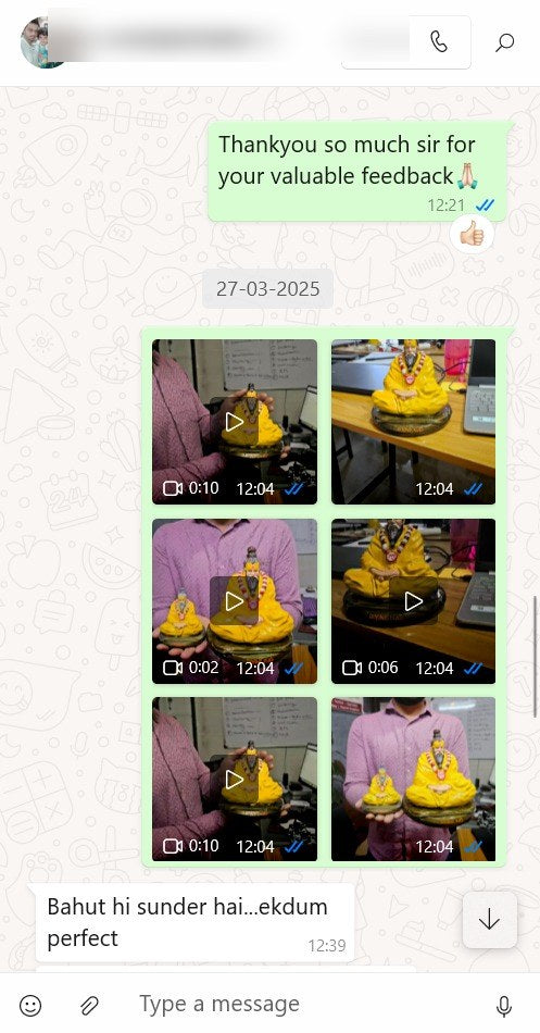 Customer message about their DivineYug order