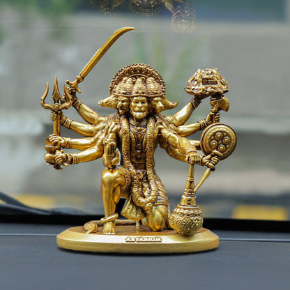 Sitting Panchmukhi Lord Hanuman Car Dashboard Idol