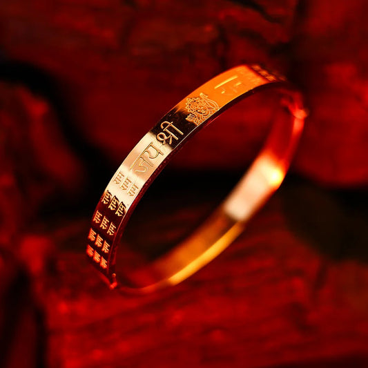 Gold Plated Jai Shree Ram Kada - Abhimantrit ( Buy 1 Get 1 Free )