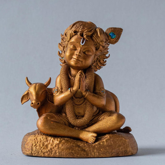 Baal Krishna with Cow 8 CM