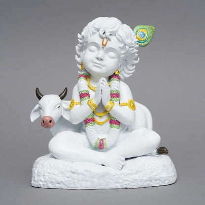 Baal Krishna with Cow 8 CM